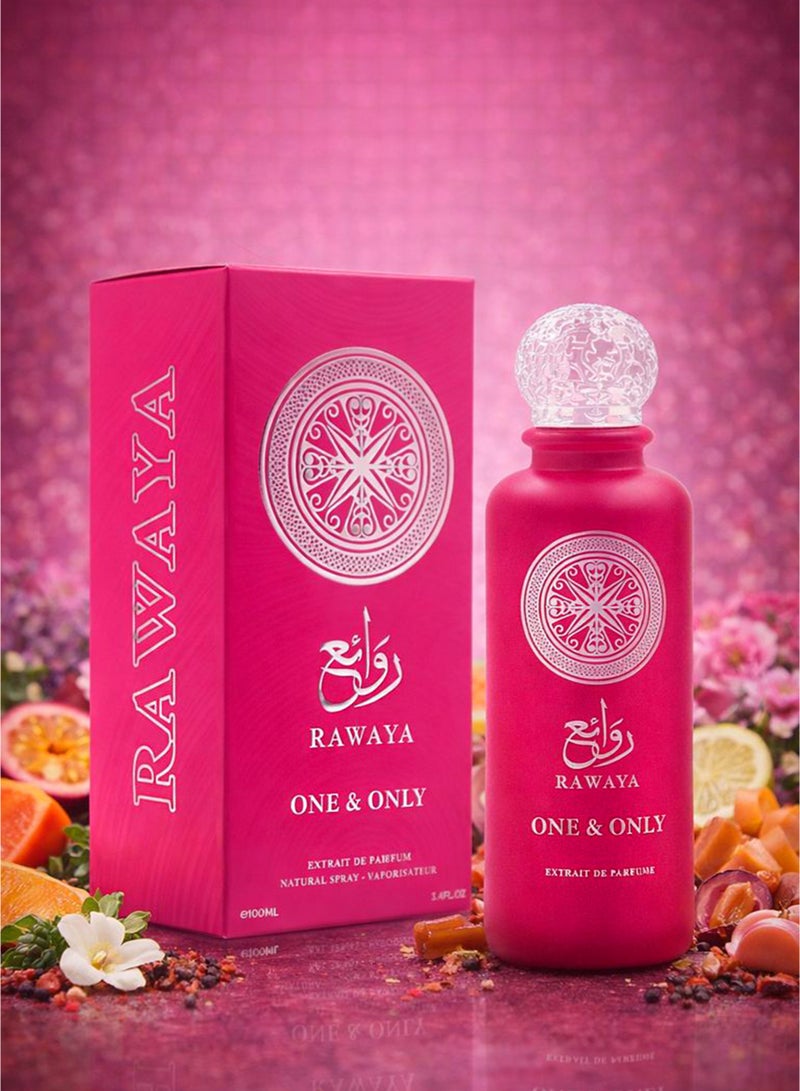 OUDI Musky Women Perfume Oudi Rawaya One & Only Eau De Parfume 100ml | Luxury Women Perfume with Ambergris Musk, Caramel, Peach & Passion Fruit Notes | Best Perfume for Womens - Image 1